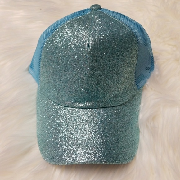 Glitter Ponytail Baseball Hat - Picture 3 of 8
